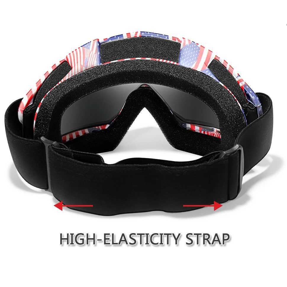 Skiing Glasses Large FRAMe with Colorful LEns DoubLE Layer Anti-Fog Big Face Snow Glasses Ski Mask for Outdoor Sports G251212
