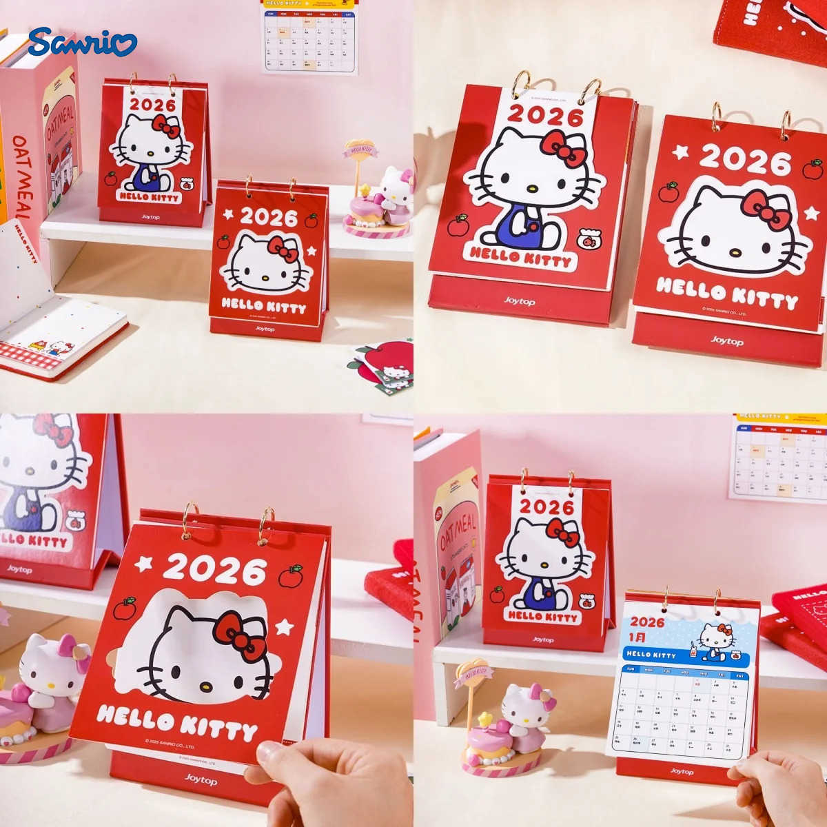 Sanrio 2026 Hello Kitty Desk Calendar Cartoon Kitty Cat Student Memo Calendar Desktop Ornaments Small Desk Calendars Gifts H251212