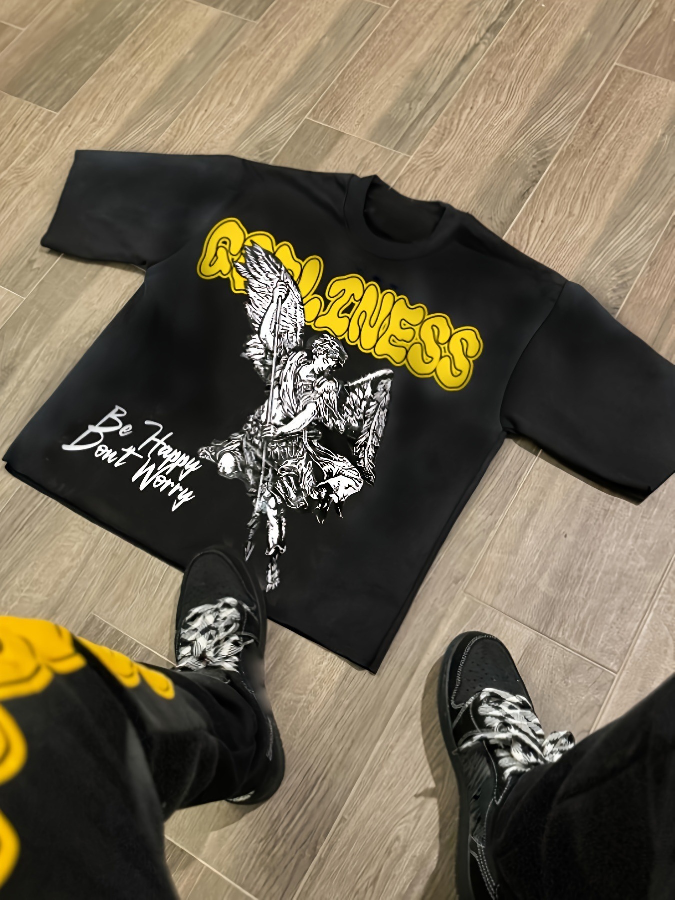 Y2k street clothing graphic T-shirt Harajuku fashion retro style mens fashion trend printed loose casual O-neck sportswear 240930