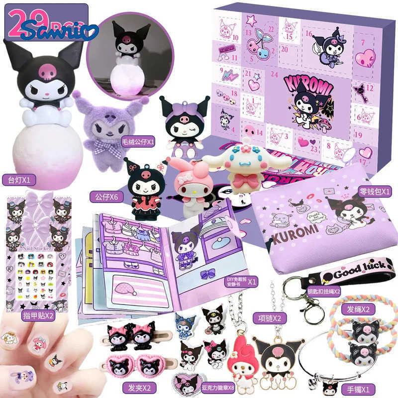 Sanrio 2024 New Collection Advent Calendar Surprise Gift Box Kawaii Kitty / Kuromi Anime Christmas Countdown Toys Gifts for Kids H251212
