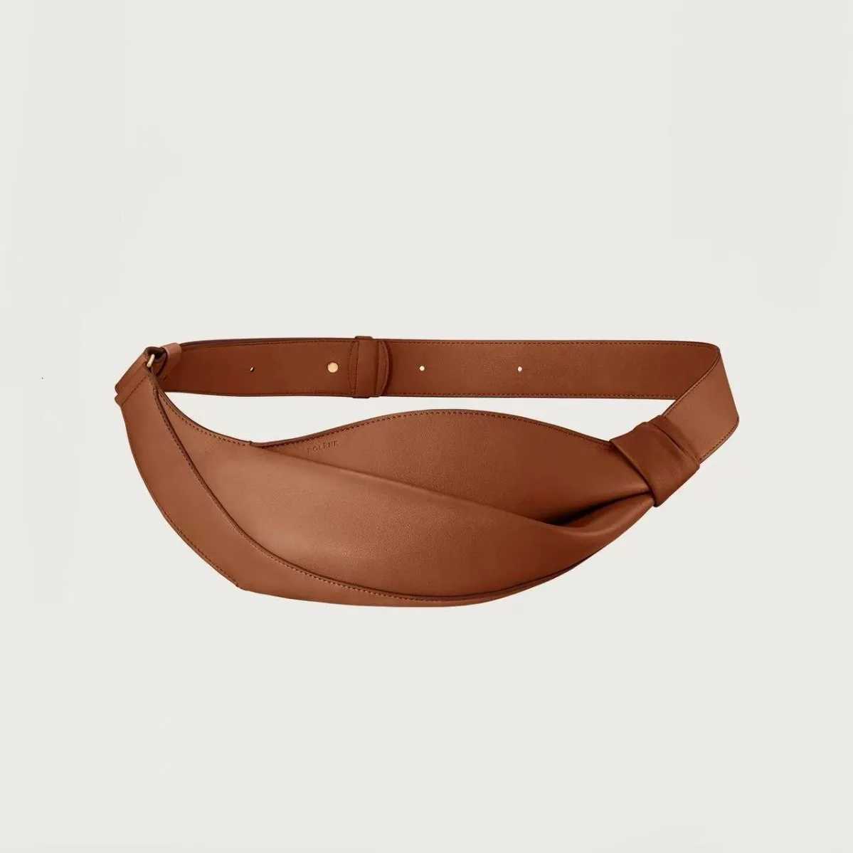 2025 New French-style Smooth Cowhide Crossbody Bag Fiable Horn Bag Y251211