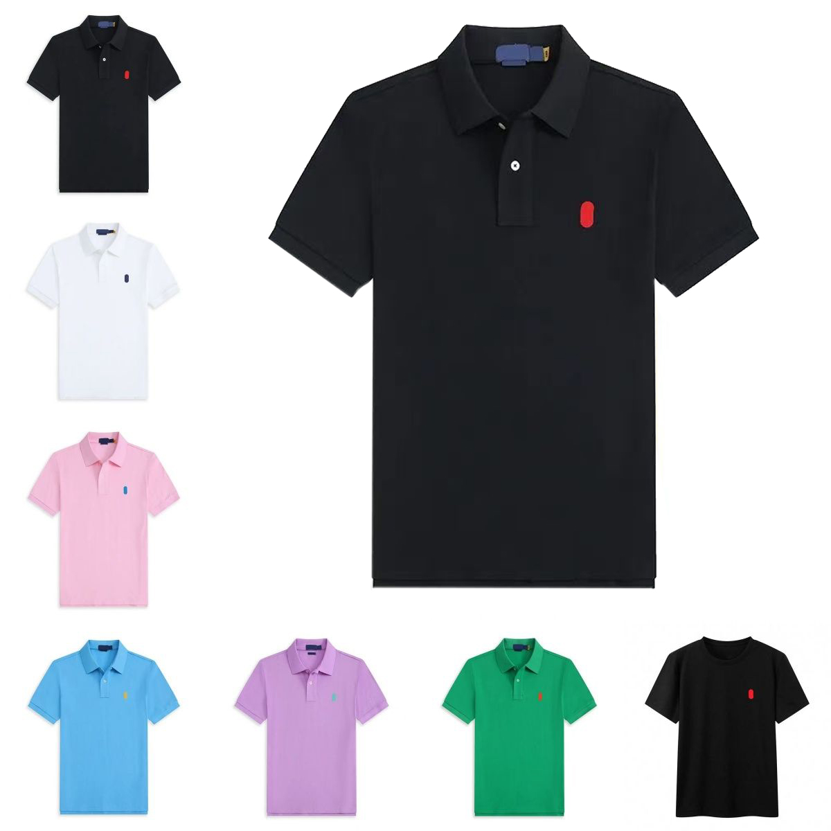 Horse Brand Multi Color Polo Shirt For Unisex Fit Work Daily Versatile Knitted Embroidery Pony Cotton Lapel Tshirt Luxury Designer Laurent T Shirts Business Top