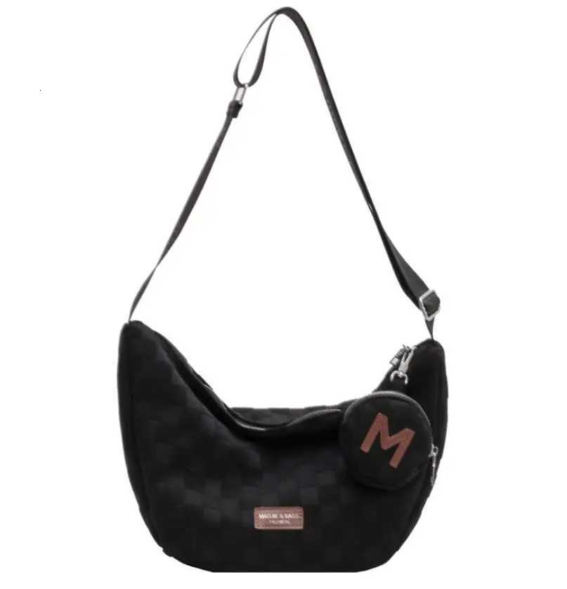 Korean style versatile crossbody bag white pure cott cloth bag fiable new tote bag wens bag large capacity bag Y251211