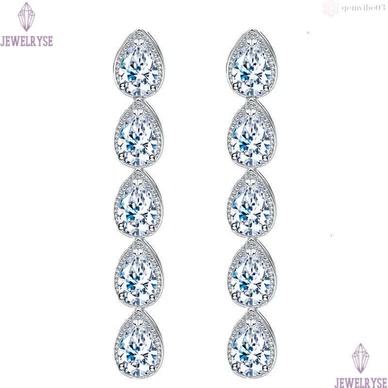 Luxury jewelry Long Dangle Water Drop earring designer for woman White AAA Cubic Zirconia Copper 18k Gold Diamond Earrings Women Bride Wedding Friend 