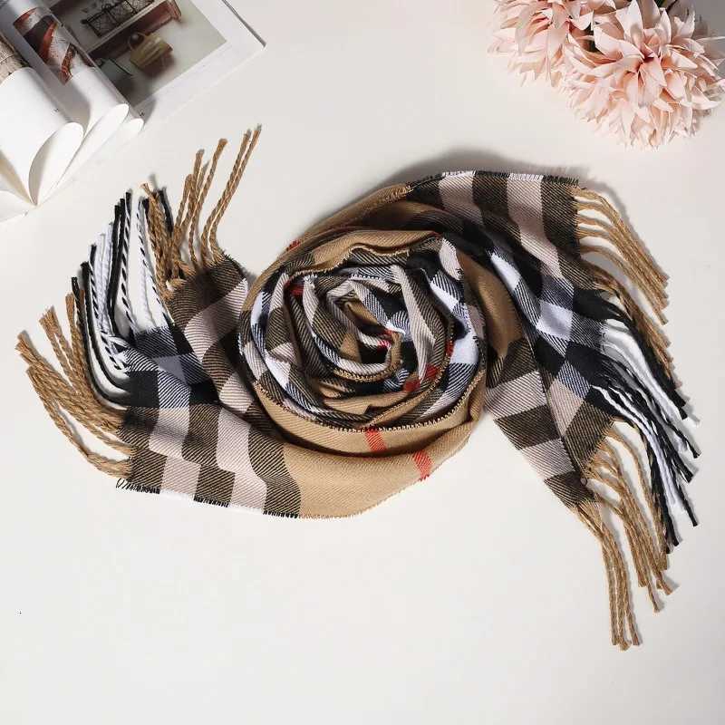 New Design Plaid Cashmere Scarf Man Tassel Shawl Stripe Pashmina Keep Warm Winter Scarf Outdoor High Quality Neck Cover Scarf Y251211