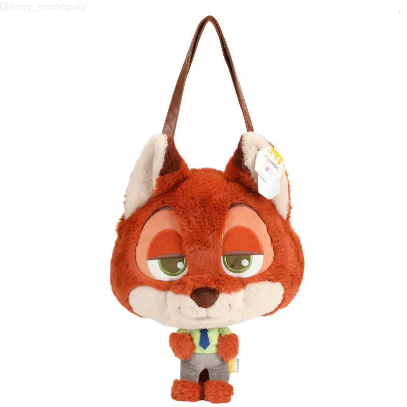 Disney Zootopia Judi Nick Plush Slung Doll Large-Capacity Shoulder Bag Cute Face Toy for Fans Animation Derivative Collectible H251212