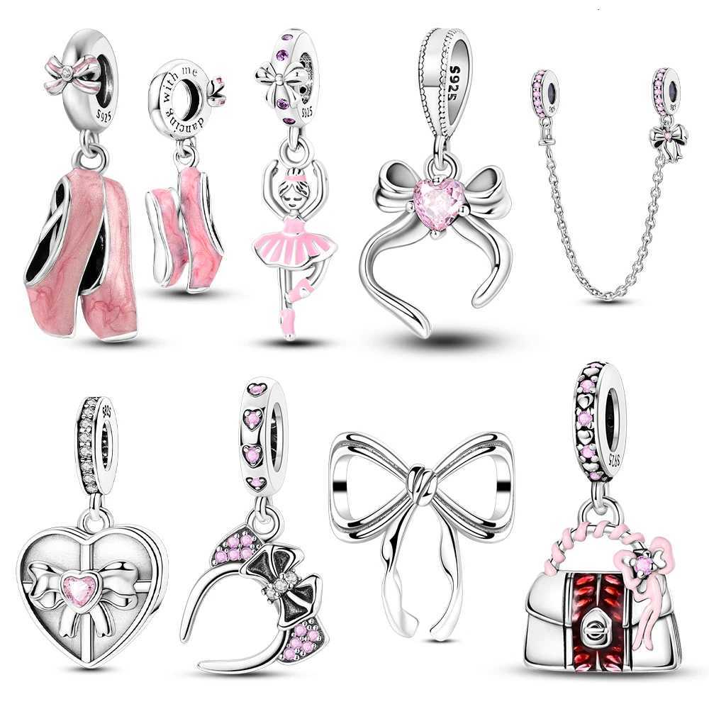 925 Sterling Sier Bowknot Charms Beads Fit Bracelet Pendants Dangle Diy Jewelry Gift Charm For Wen Y251212