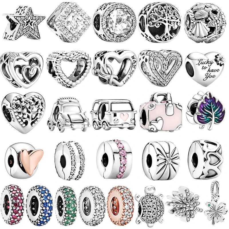 Hot Sparking Clip Star Car Charm Beads Dangle Snake Fit Sier Bracelet Necklace Beads For Diy Jewelry Wen Gift Y251212