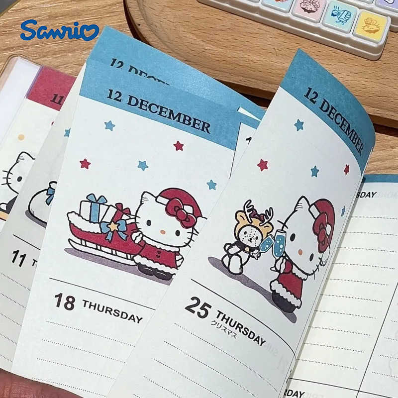 Sanrio Hello Kitty anime character cartoon schedule handbook creative kawaii student monthly and weekly plan diary notebook stationery H251212
