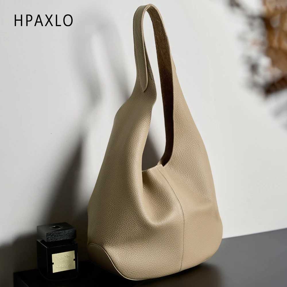 Trendy Wen Bucket Bag Large Capacity Genuine Leather Tote Shoder Bag Elegant Underarm Purse New Arrival Large wens bag Y251211