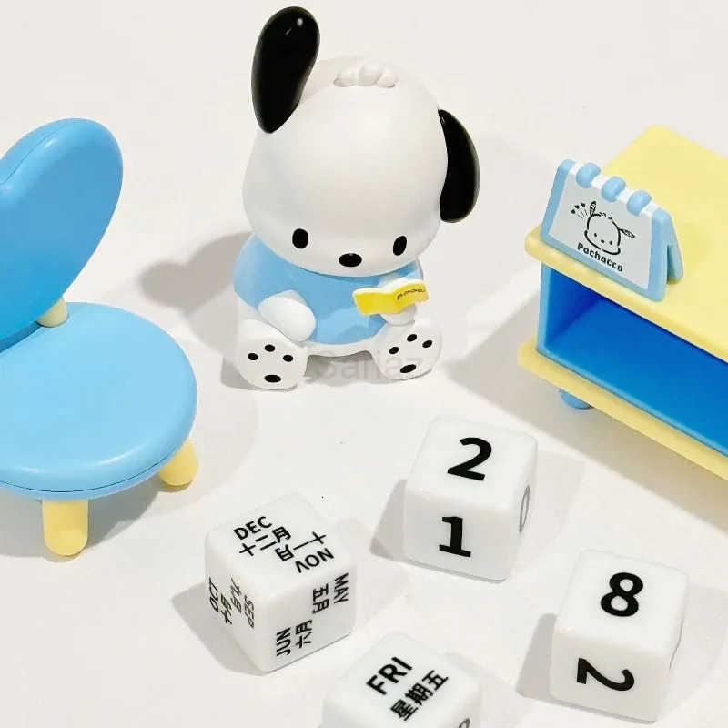 Sanrio Kuromi Cartoon Desk Calendar Cute Anime Model Creative Student Desktop Ornament Collection Doll Figure Childrens Gift H251212