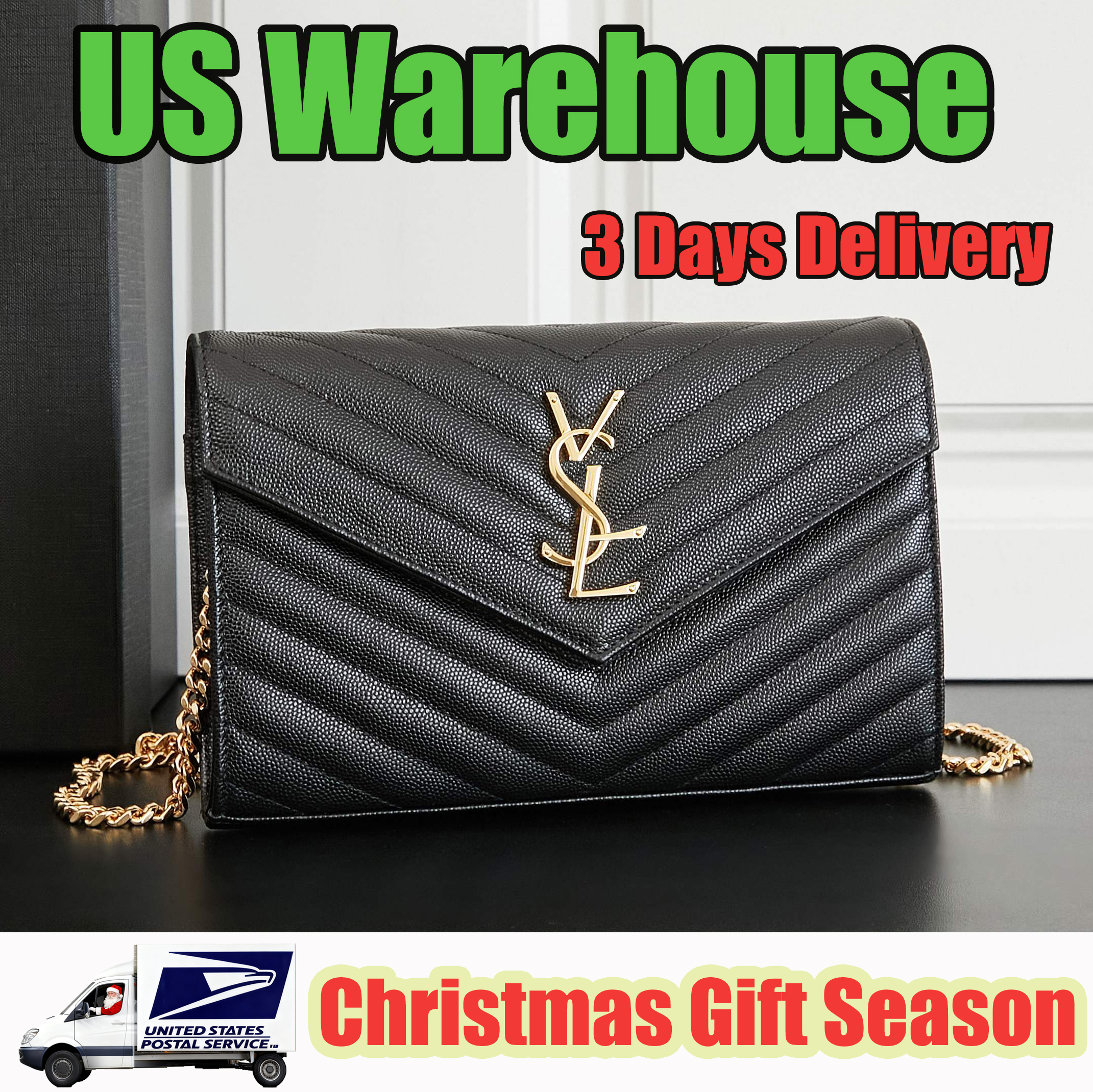 Designer Bag Luxury Bag Women Fashion Shoulder Bags Wallet Black Handbag Gold Sliver Chain Bag Classic Flap Underarm Bag