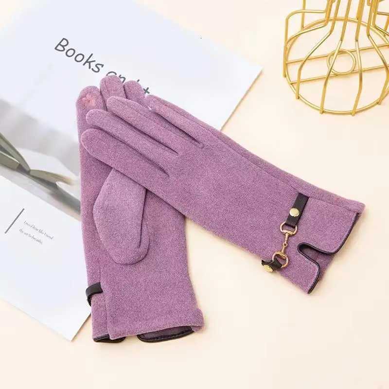 Winter Women Keep Warm Touch Screen Plus Fleece Chain Gloves Elegant Fashion Personality Soft Drive Cycling High Elasticity Y251211