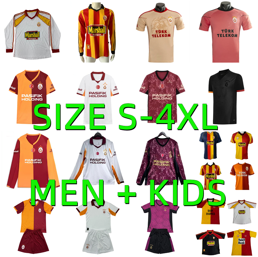 2025 2026 Galatasaray Soccer Jerseys 1998 1999 2000 10 11 13 14 Retro 25 26 ZANIOLI BAKAMBU MERTENS HAGI MORATA ICARDI OSIMHEN NELSSON ZIYECH Football Shirts Men kids