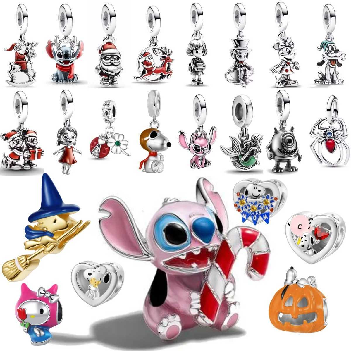 New 925 Sier Charm Mermaid Pumpkin Puppy Mouse Cartoon Bead Jewelry Fit Bracelet Wen DIY Exquisite Jewelry Gifts Y251212