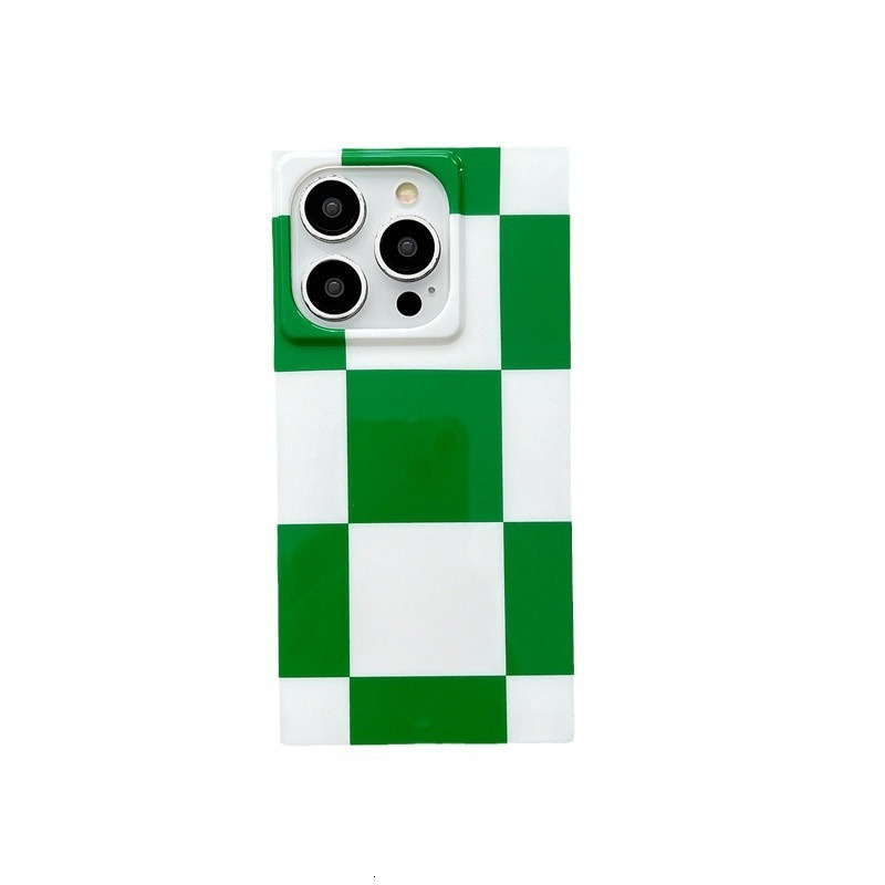 Japanese and Korean Style Simple Square Grid Suitable for iPhone 17 Pro Max Apple 16 Phone Case Glossy Anti-drop 15 Soft