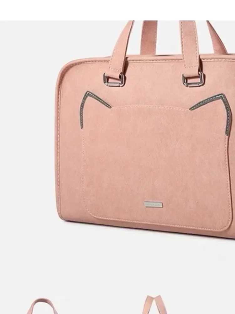 Pink Laptop Shoulder Bag Sleeve Handbag Waterproof MacBook Air Pro 133 14 156 16 Inch PC Case Travel Briefcase ShockproofT251212