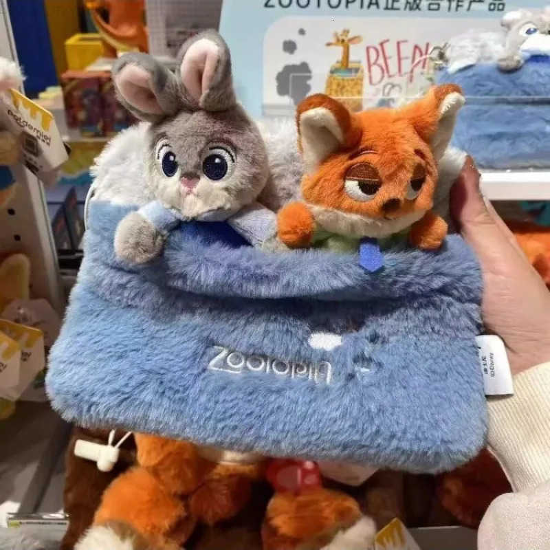 Disney Kawaii Zootopia Plush Bag Cute Judy Nick Crossbody Plush Handheld Backpack for Cosplay Costumes Accessories Holiday Gift H251212