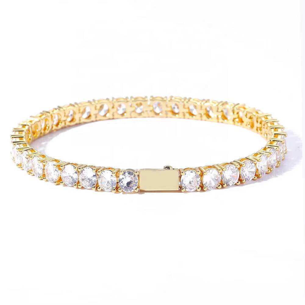 Fashion 2mm-6mm VVS Moissanite Brilliant Cut Claw Setting Tennis Bracelet Luxury Womens Men Gold 925 Sterling Silver Lab Grown