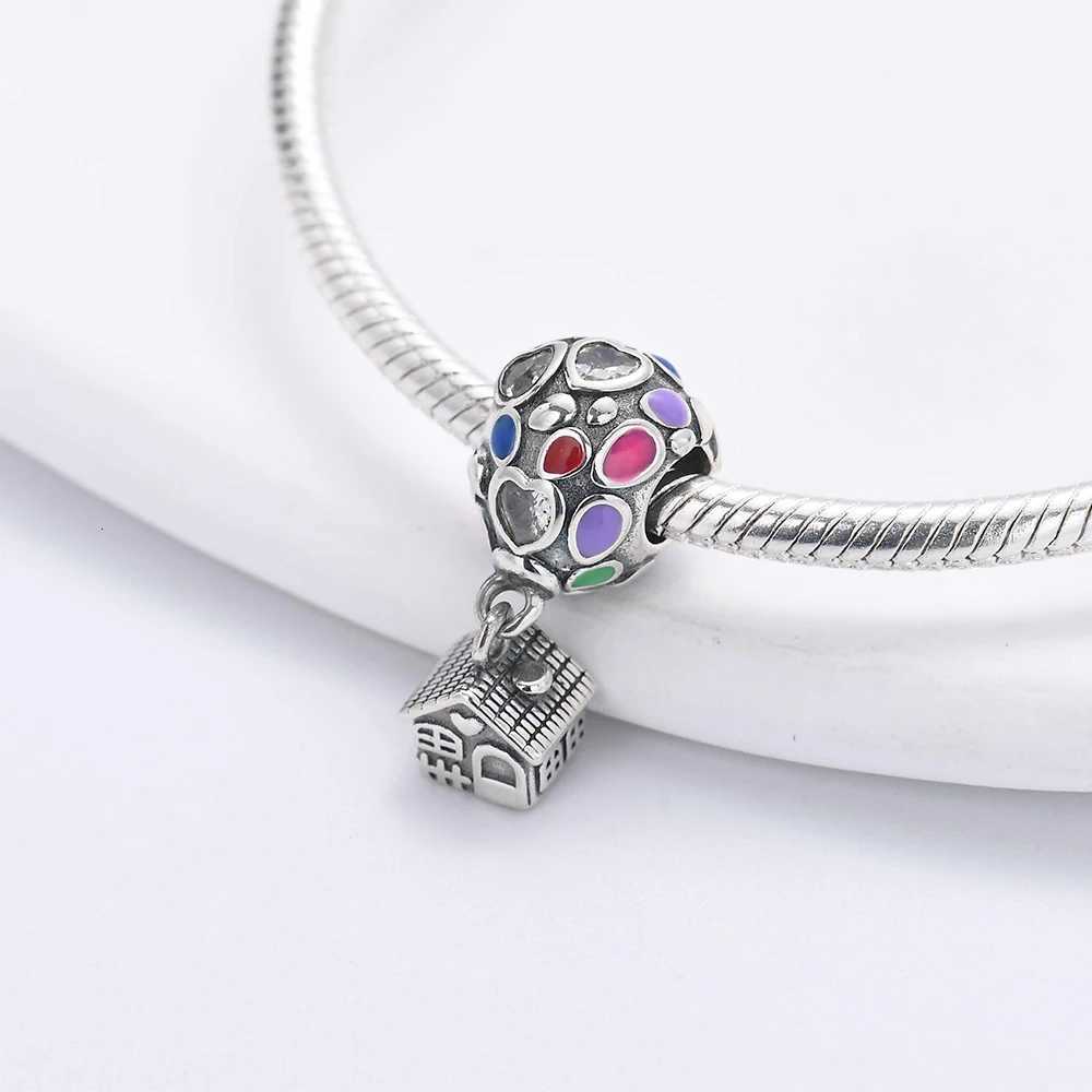 New 925 Sterling Sier Hot Air Balloon Teot Umbrella Pendant Trinket Bead Fit Charms Bracelet Jewerly Accories Y251212