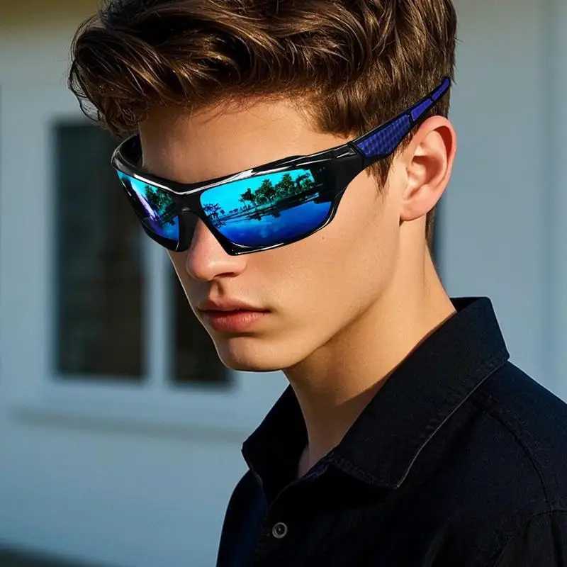 Polarized Sunglasses Men Comprehensive Protection Sun Glasses Comfortable Lightweight Frame Sport Eyeglasses for Driving Fishing G251212