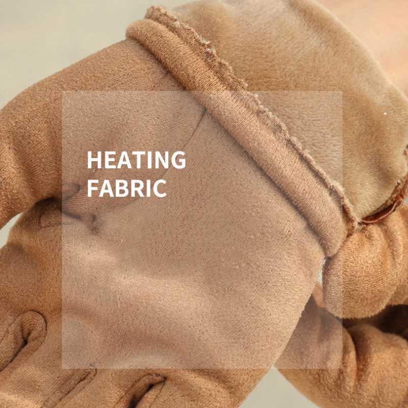 New Women Fashion Elegant Business Style Suede Keep Warm Touch Screen Gloves Drive Skiing Cycling Not Bloated Fleece Y251211