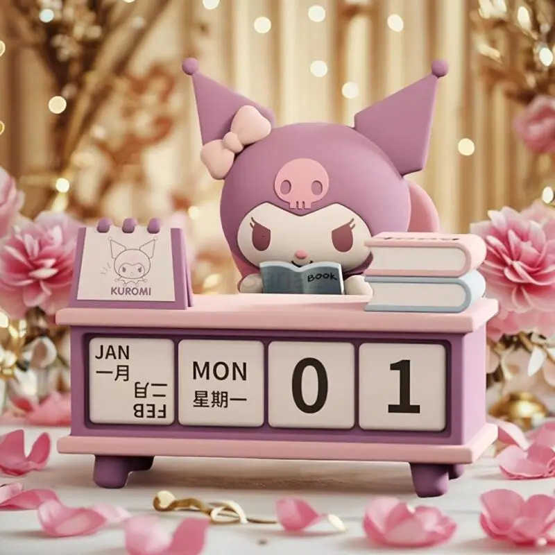 Sanrio 10Cm Learn Series Kuromi Pachacco Static Character Model Desktop Calendar Ornament Detachable Change Friend Birthday Gift H251212