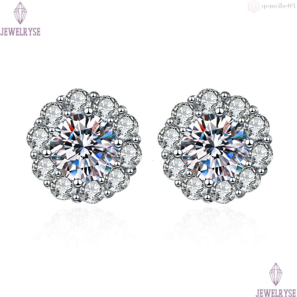 luxury round designer earrings necklace for women short cross chain choker moissanite cz zircon flower design earring ear rings earings chokers jewelr