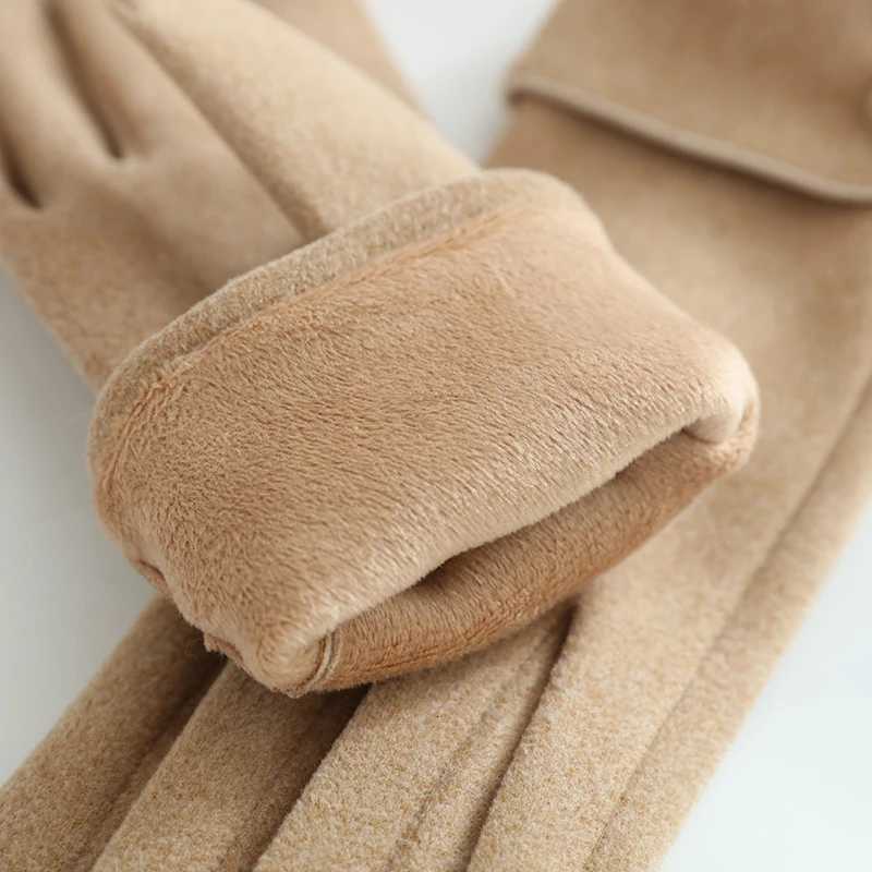 1 Pair of Womens Warm Gloves Suitable for Women with Fleece Lining Windproof and Cold-Resistant Available in Multiple Colors Elegant and Stylish Glove