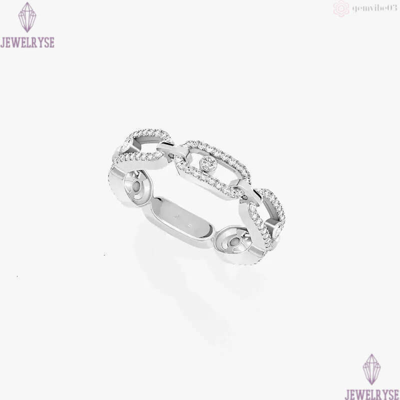 18k rose gold luxury classic bead slide designer ring for women mens bling diamond cz zircon hollow elegant charm crystal love nail rings jewelry