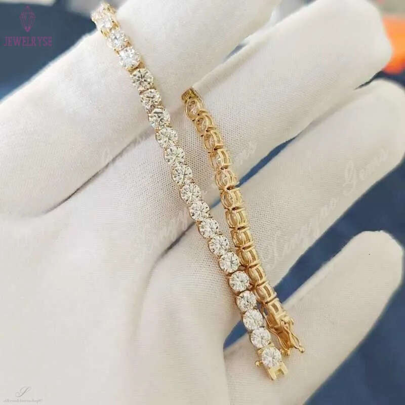 3MM 4MM RoundTennis Chain moissanite lab diamond bracelet Unique Designer moissanite chain Tennis bracelet moissanite bracelet