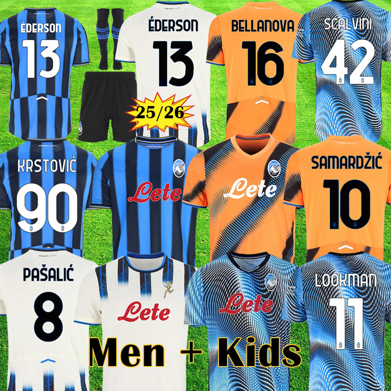 2025 2026 Atalanta BC soccer jersey KRSTOVIC LOOKMAN SAMARDZIC SCAMACCA EDERSON SCALVINI ATA BC da calcio 25 26 Home Away Third 4TH Support customization 111