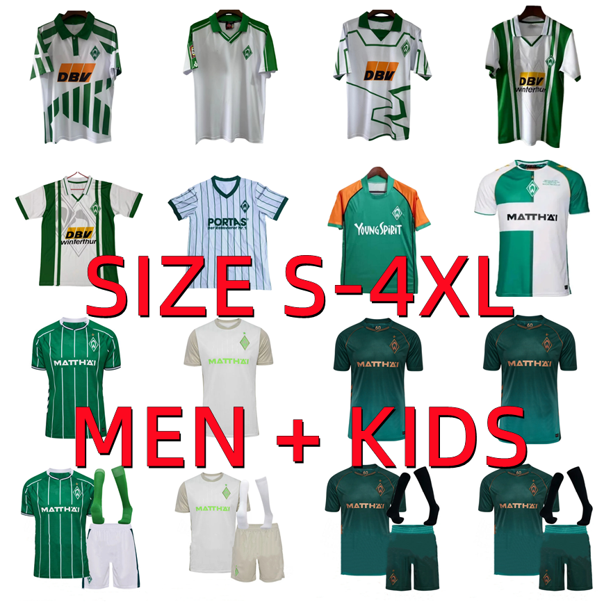 25 26 Werder Bremen soccer jerseys 2025 2026 DUCKSCH GRULL NJINMAH KOWNACKI TOPP SCHMID STAGE LYNEN BITTENCOURT WEISER FOOTBALL SHIRTS Men kids retro 94 96 97 01 03 04
