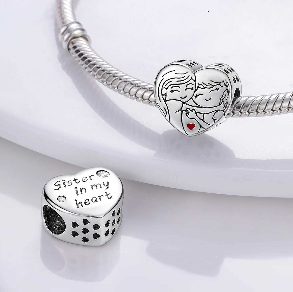 Sier Plated Boy Girl Couple rs Beads Charms Zirconium Dangle Fit Bracelet Necklace Jewelry Wen Y251212