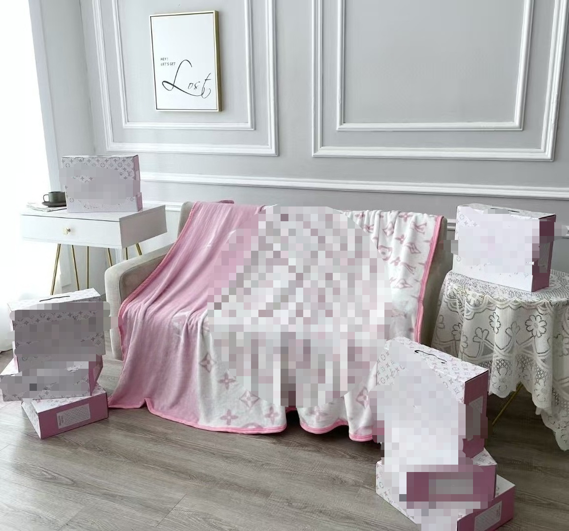 Brand Printed Design Warm Comfortable Cover Sofa Blanket