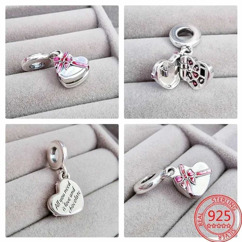 925 Sterling Sier Bling Purple Beads Charms Dangle Pansy wer Tai Chi DIY Bracelet Necklace Fine Jewelry Gift Y251212