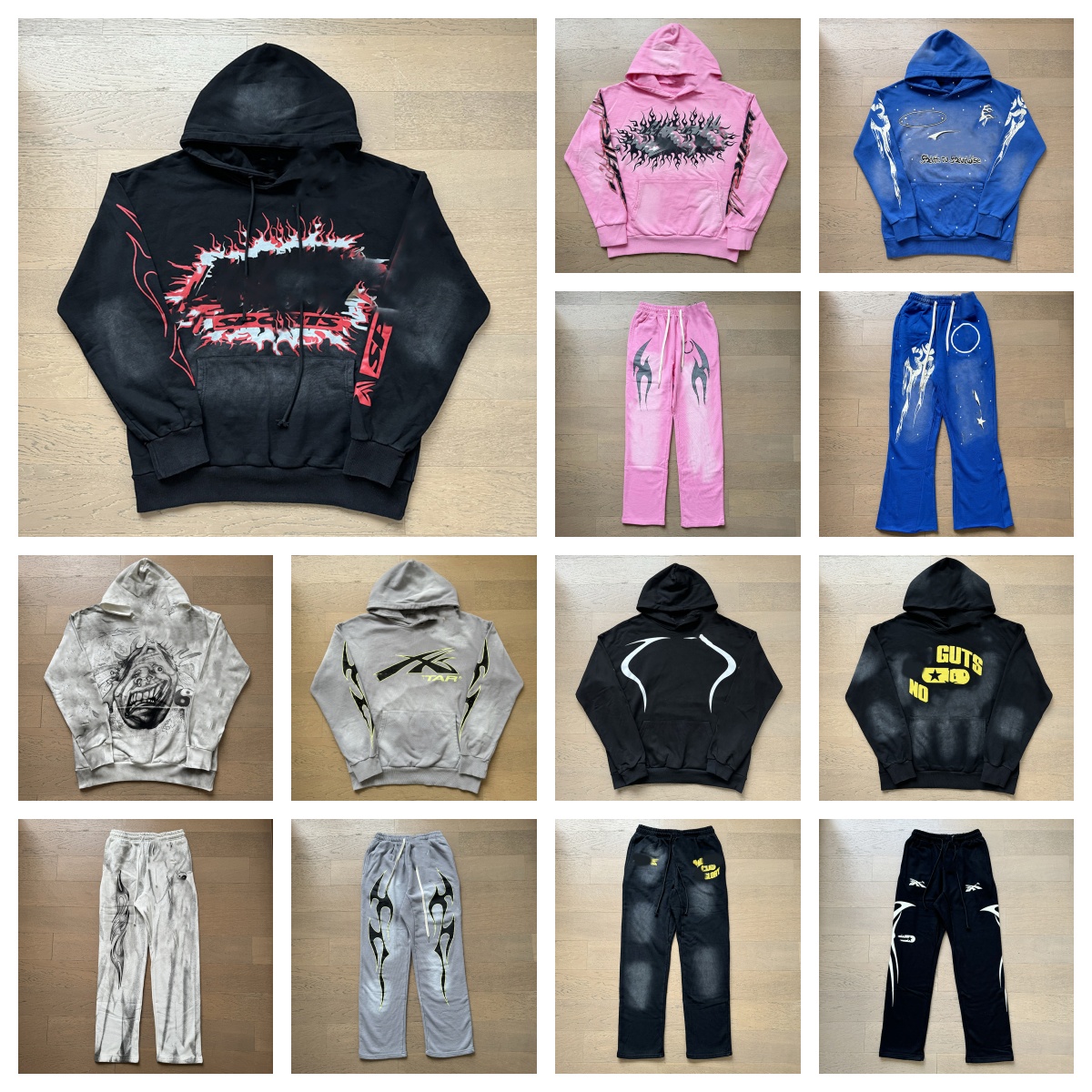 Designer Mens Zip Up Hoodie Helllstarly Hoodie For Man Woman Tracksuits Sports Suit Pants Pullover Vintage Street Graffiti Sweatshirts