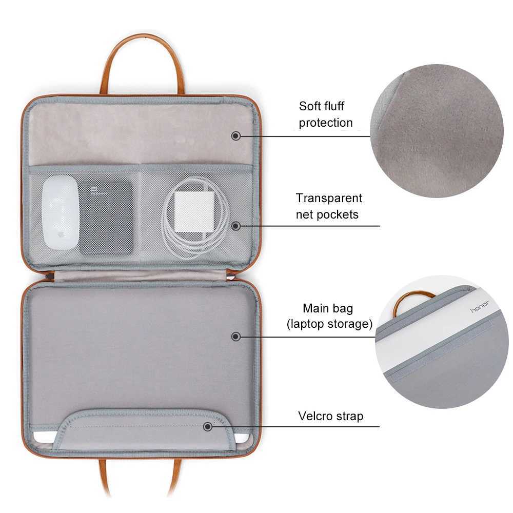 Laptop Bag 133/14 InchLeather fabric Sleeve Cover for Macbook Air 13 M1/M2 MacBook Pro 13/14 135Surface Laptop 3/4T251212