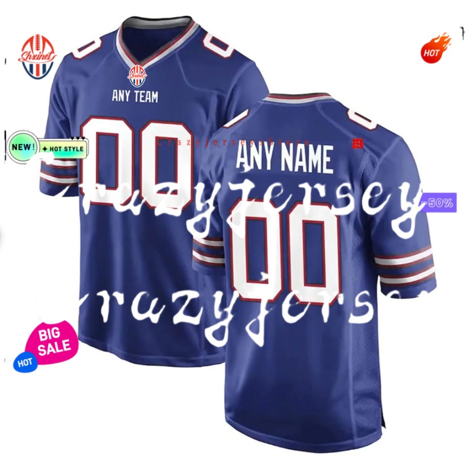 Custom Josh 17 Allen 2025 Rivalries Football Jersey Joey Bosa Gabriel Davis Miller James Terrel Bernard Rasul Douglas Dawkins Cook III Competitive ver