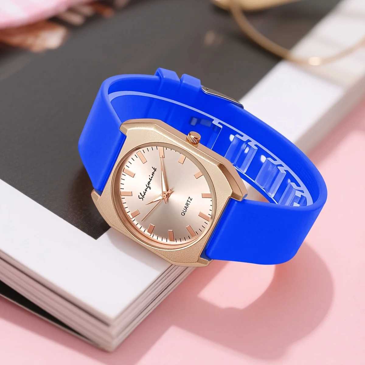 Fashion Square Womens Quartz Watch Casual Silicone Band Unisex Wristwatch Reloj Mujer Girls Clock Gift Y251212