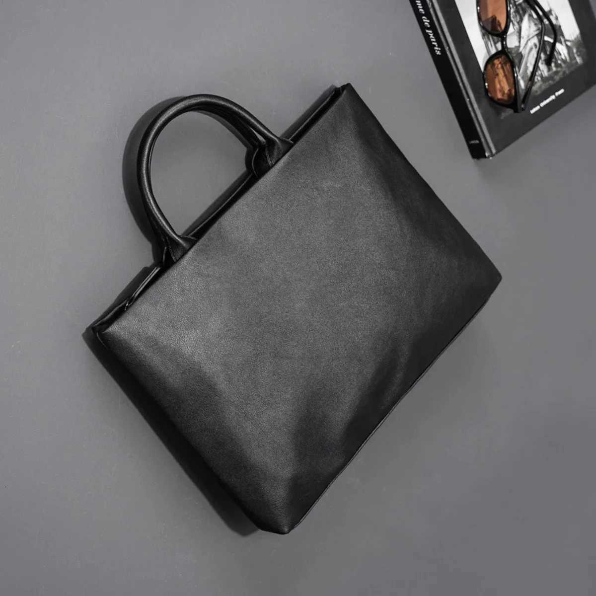 Luxury Leather Business Mens Handbags Travel Documents Computer Bag Briefcase Fashion Universal 14-inch Laptop Ipad 129 BagT251212