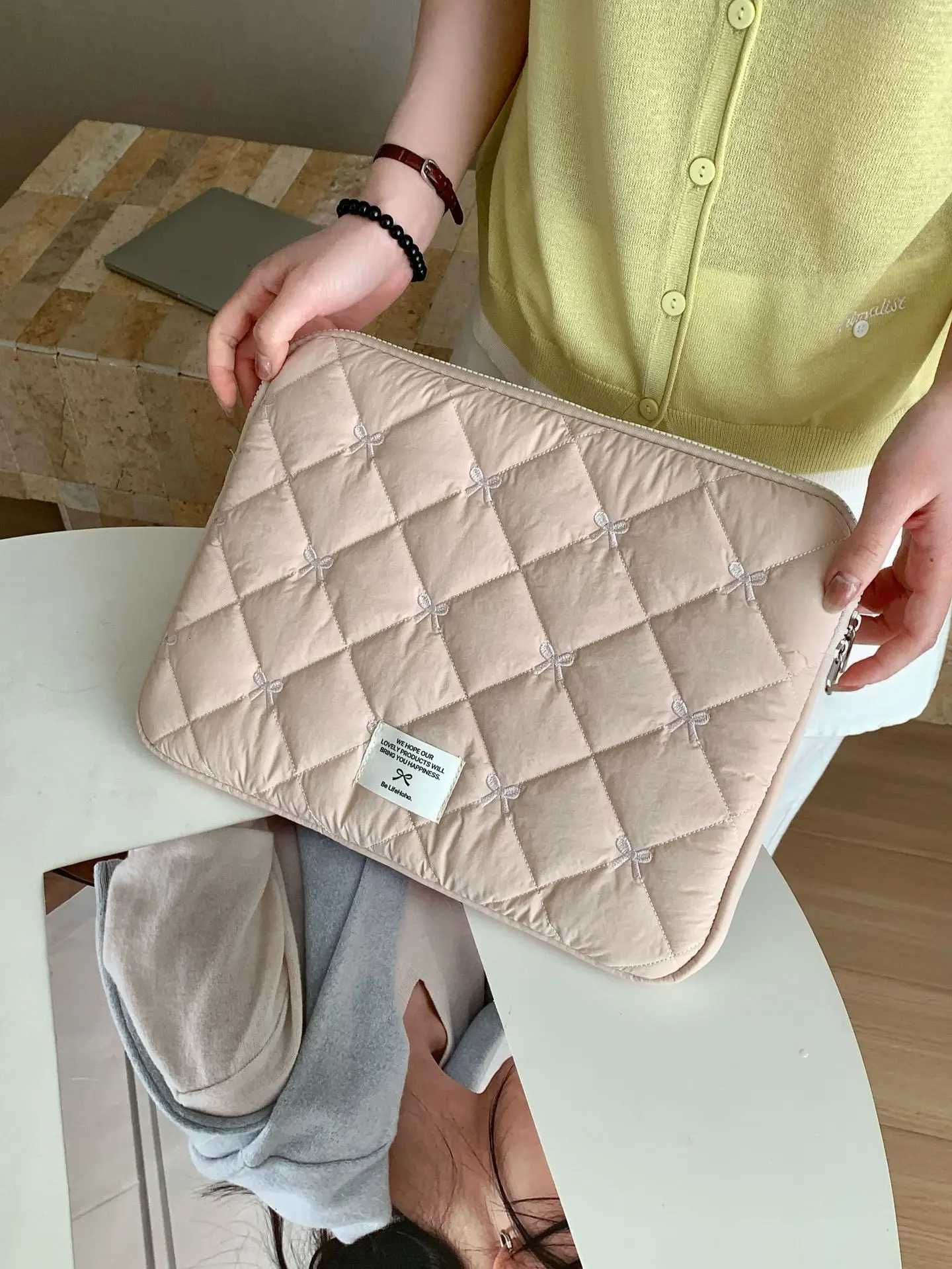 11/13/14/15/156 Inch Bow Laptop Sleeve Lightweight Soft Tablet Sleeve Case Shockproof Computer Bag for Macbook/Ipad/SamsungT251212