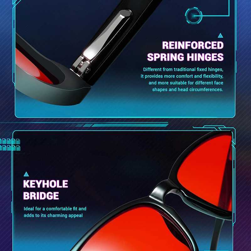 Anti Blue Light Read Sleep Glasses Men Women 2025 Luxury Brand UV400 Protection Eyeglasses Computer Gaming Red Light Lens Shades G251212