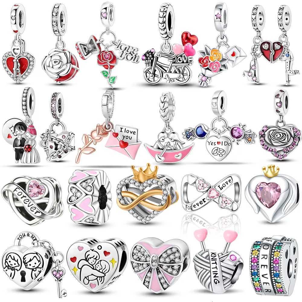 Rose Gold Zircon Beads Fit Bracelet Charms 925 Sier Jewelry Wen Diy Accories Y251212