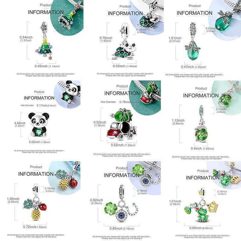 New 925 Sterling Sier Cactus Charm Spring Green Series Bead Pendant For Beads Bracelet DIY Jewelry Y251212