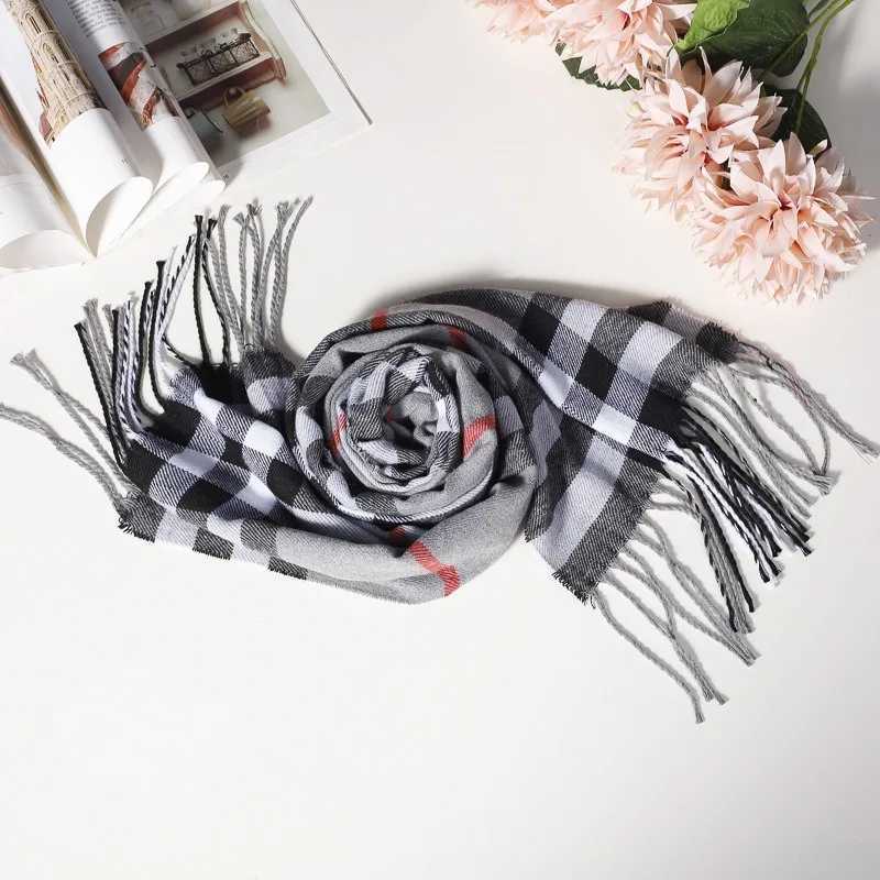 New Design Plaid Cashmere Scarf Man Tassel Shawl Stripe Pashmina Keep Warm Winter Scarf Outdoor High Quality Neck Cover Scarf Y251211