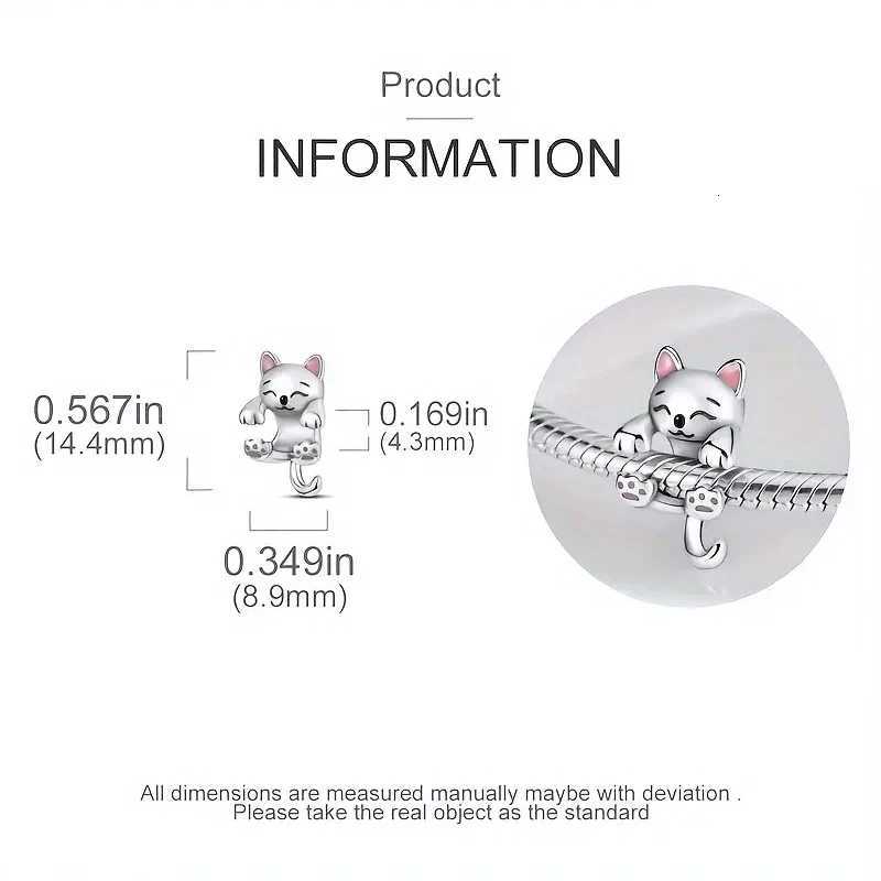 Charms 925 Sier Series Cat And Bird Charms Beads Fits m Bracelet Wens DIY Fine Jewelry Gifts Hot Y251212
