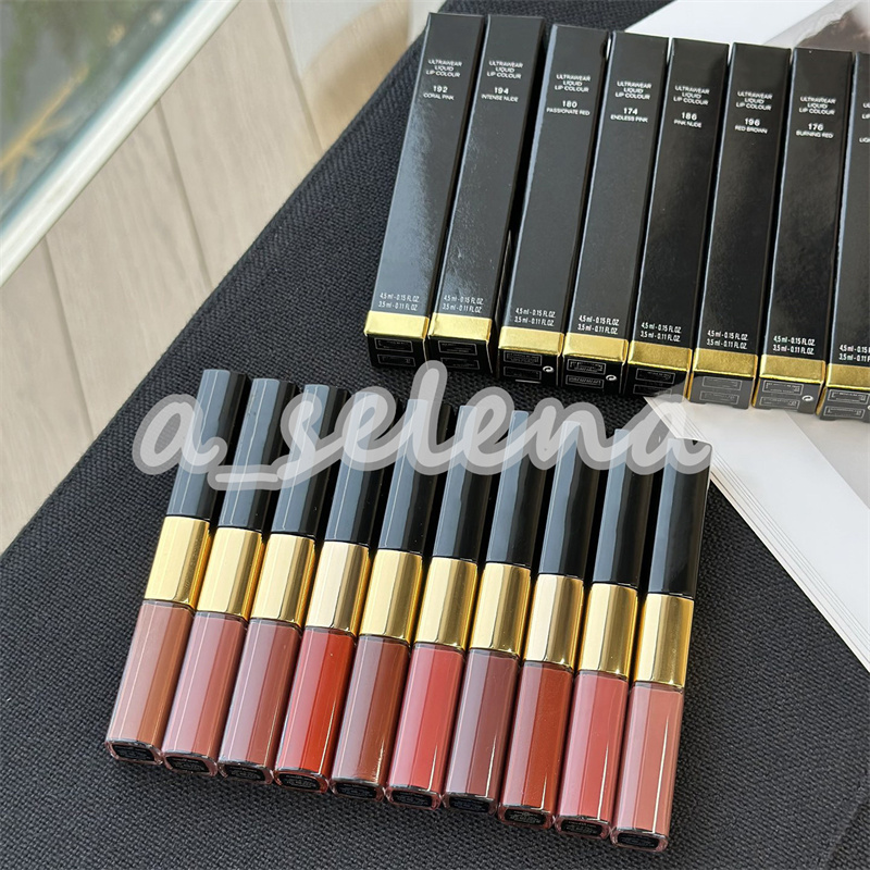 Brand Ultrawear Liquid Lipstick Lip Gloss Double Head Lipgloss 4.5ml+3.5ml
