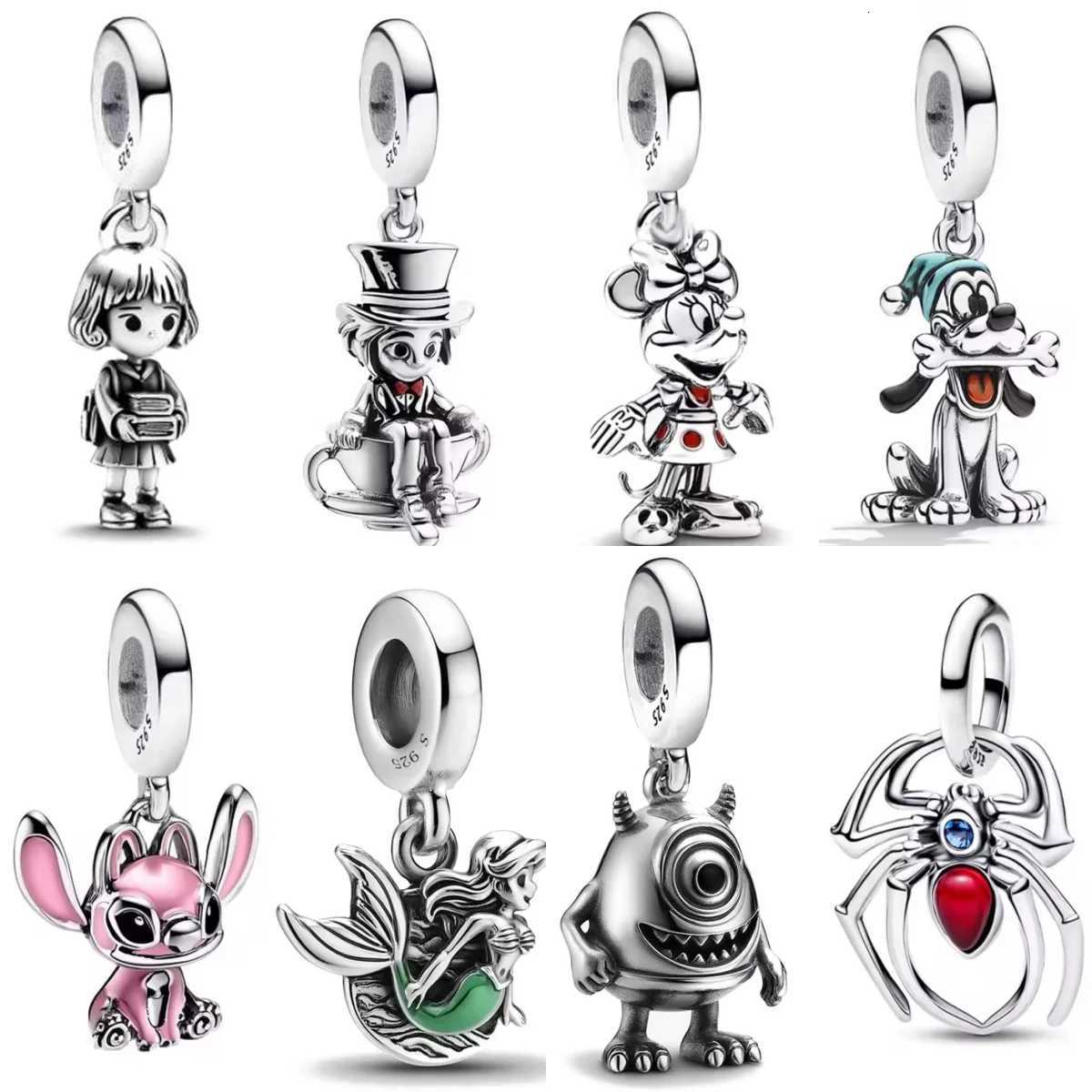 New 925 Sier Charm Mermaid Pumpkin Puppy Mouse Cartoon Bead Jewelry Fit Bracelet Wen DIY Exquisite Jewelry Gifts Y251212
