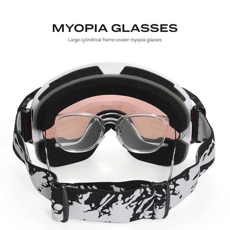 New Ski Goggles Double Layers Anti-Fog Skiing Glasses Men Women Snowmobile Eyewear Winter Outdoor Windproof Snowboard Goggles G251212
